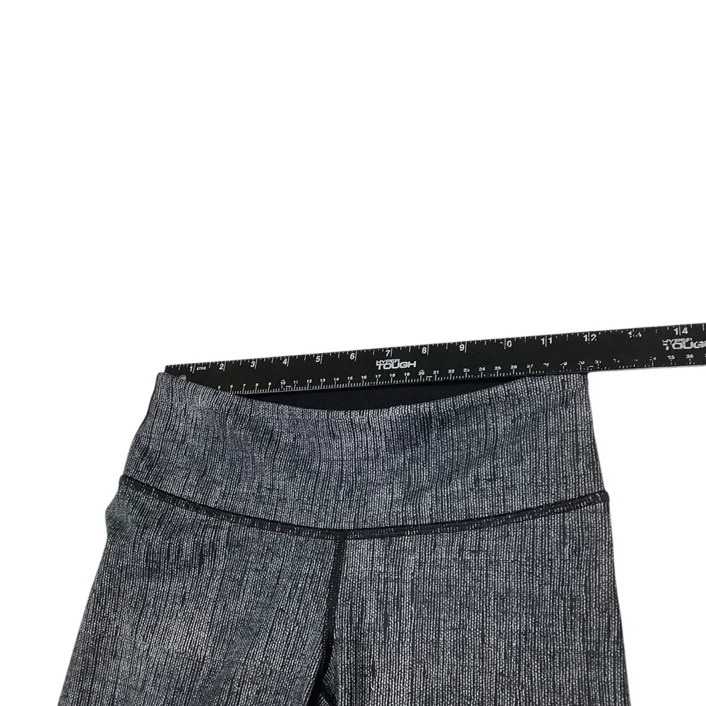 Lululemon Wunder Under Crop Sz 4 Full-On Luxtreme Burlap Texture Black Dune